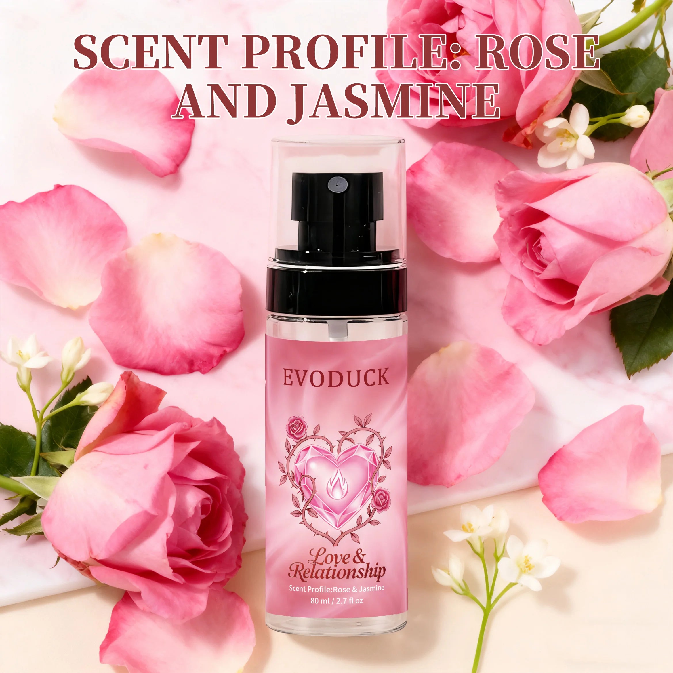 Body Spray for Women,Rose & Jasmine Body Fragrance Mist,2.7 Fl Oz, Women's Fragrance,Long Lasting,Everyday Fragrance,Travel Size