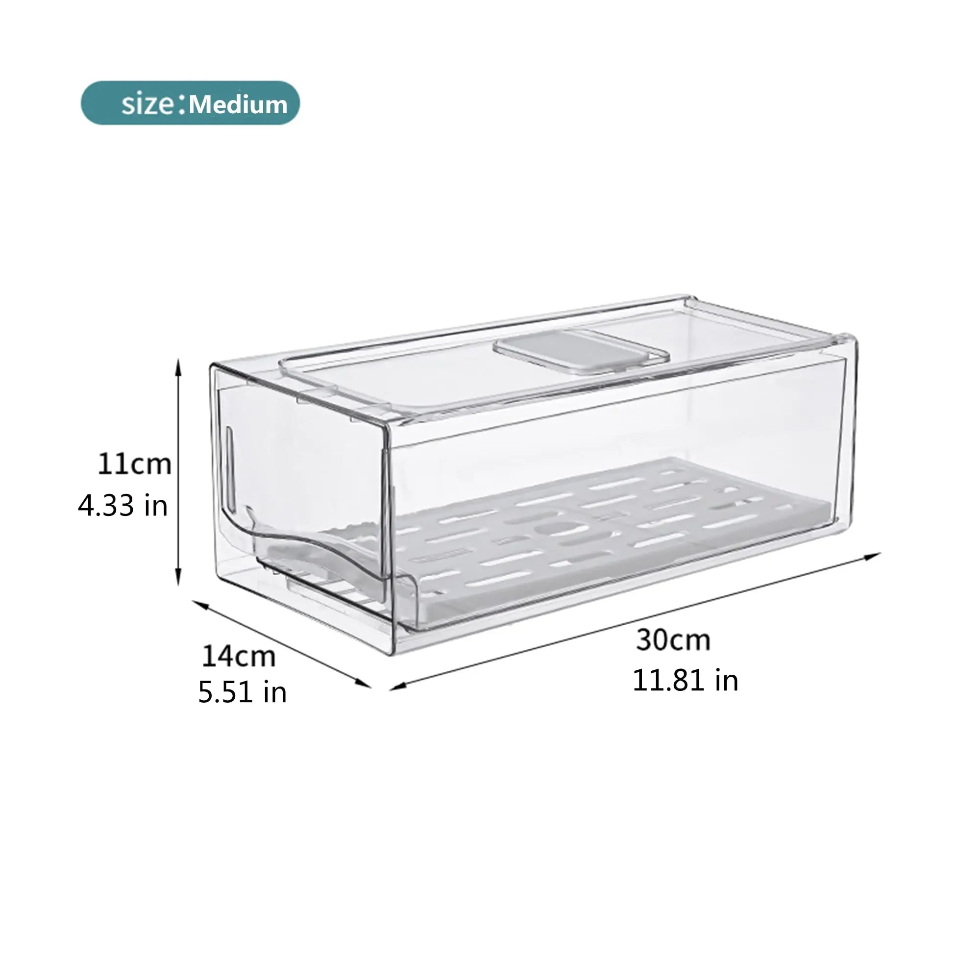 Fridge Organizer, Stackable Refrigerator Organizer Bins Reusable Food Storage Containers Fridge Drawer Organizer in Home Kitchen