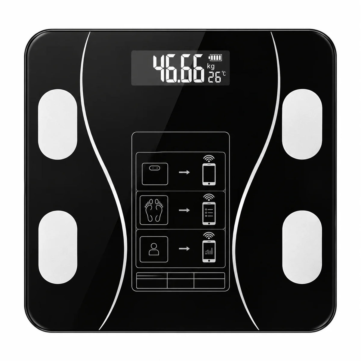 Digital Bathroom Scale USB Rechargeable Rounded Corners Digital Bathroom Scale for Home Weight Tracking Top Rated 2026
