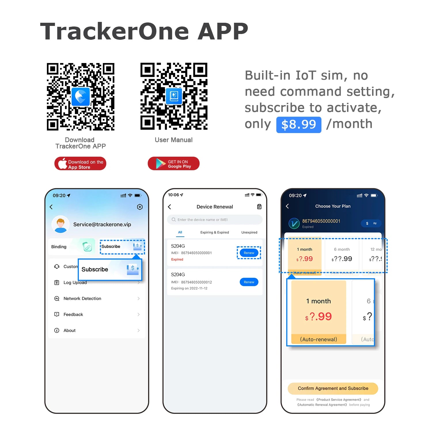 4G GPS Tracker Real-Time Car Locator Overtaking Alarm Route Playback Subscription Required