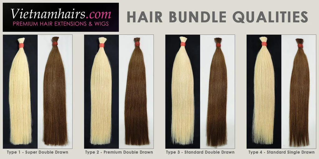 2025 Hot Selling High Quality 100% Vietnamese Raw Human Hair Extensions Super Double Drawn Ends Straight Full Cuticle Bulk