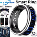 Amoled Screen Smart Ring Display Time Heart Rate Monitoring Blood Preasure Waterproof New SmartRing GPS Tracker Step Counter Control take photo Rings