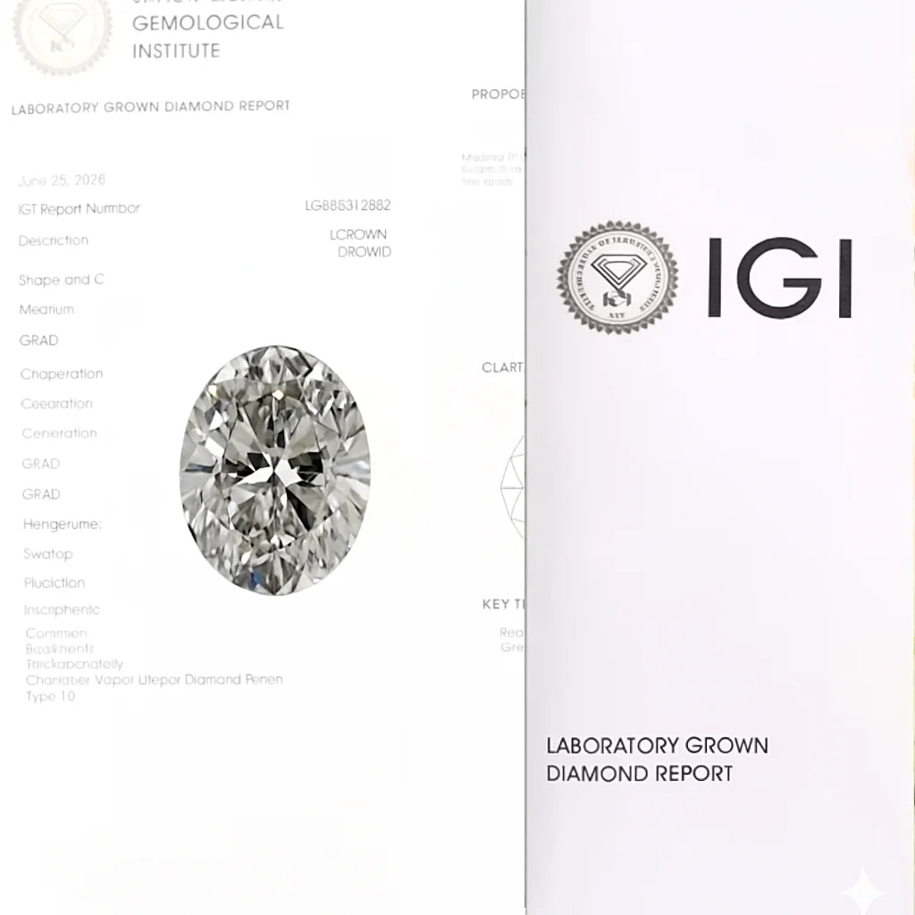 5.71 Ct Oval Lab-Grown Diamond IGI Certified CVD Diamond VS2 Loose Diamond for Engagement Rings, Fine Jewelry & Wholesale Supply