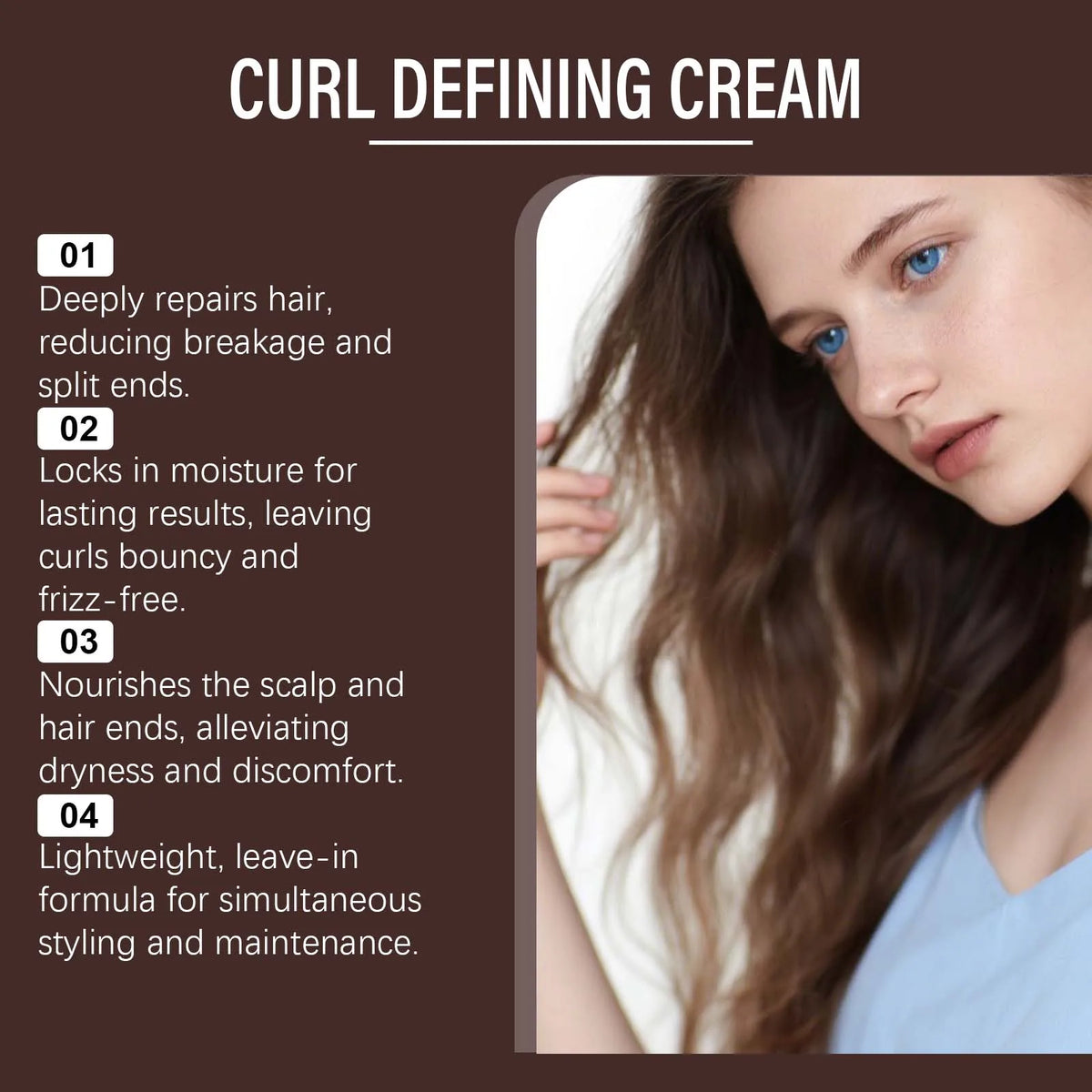 100g Curly Hair Styling Cream Moisturizing Nourishing Scalp Oil Control Long-lasting Hold Enhance Gloss Creates Natural Curl Hair Styling Cream
