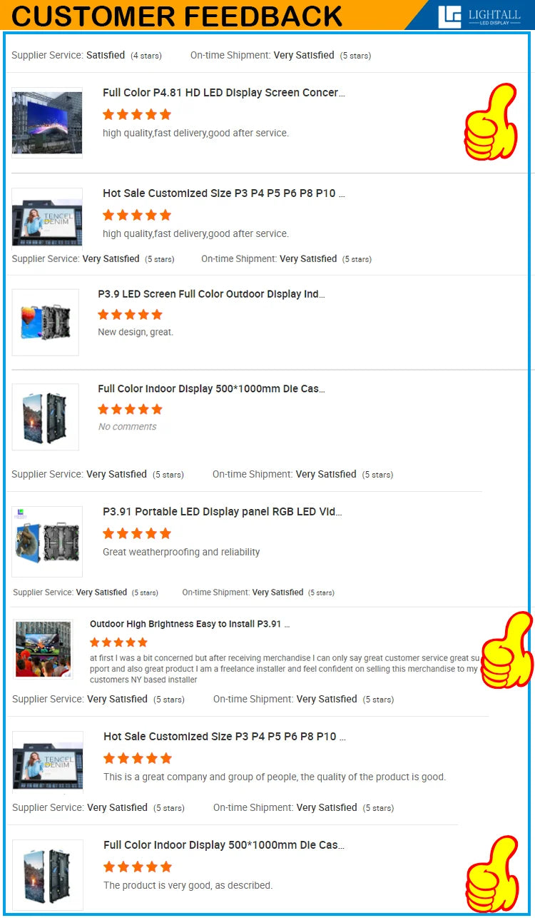 Hot Sale LED Screen Outdoor P3.9 Led Advertising Billboard 500x500mm Led Display Panel Rental