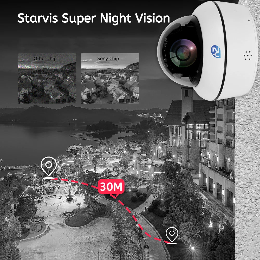 4K 8MP Wifi Dome PTZ Camera Outdoor Humanoid Tracking IP Camera Indoor 2-way Audio Wireless Home Security Surveillance Cameras