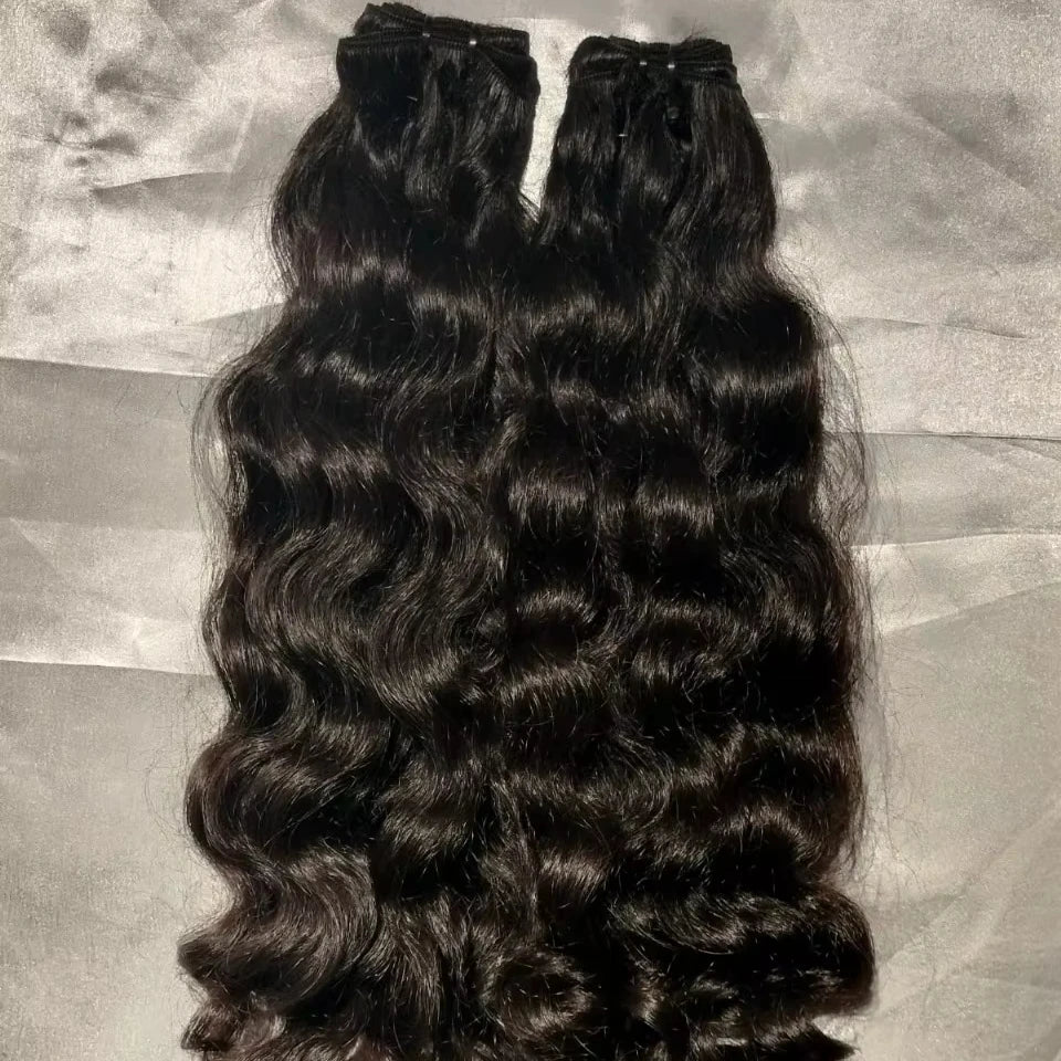 Raw Indian Virgin Remy Human Hair Extension 100% Human Hair Bulk Machine Double Weft All Colors Suitable
