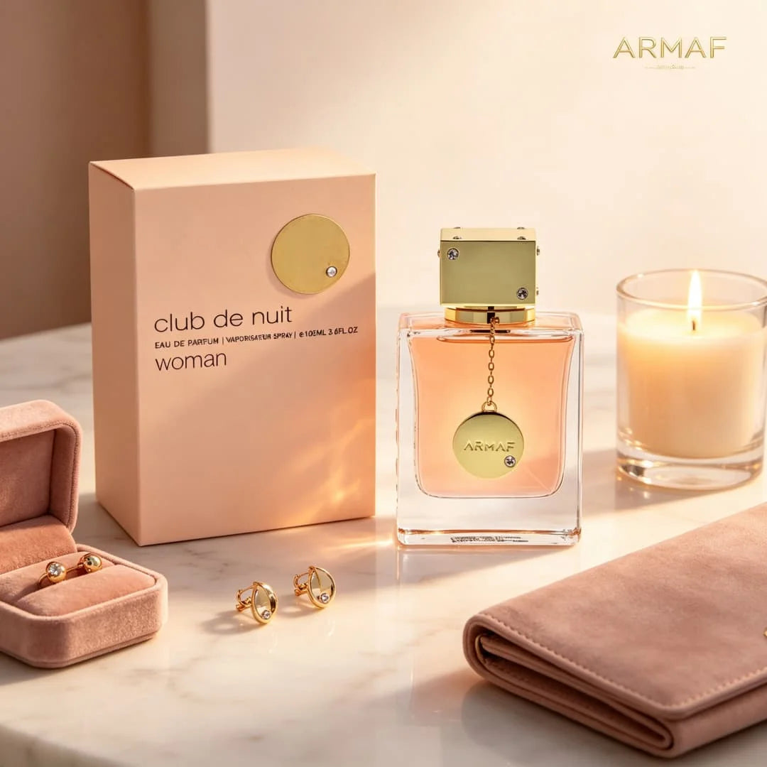 Armaf Club De Nuit Woman Eau De Parfum (3.6 oz / 105 ml) — a Rich, Floral-Fruity-Oriental Fragrance Exuding a Mature, Alluring, and Atmospheric Vibe; the Perfect Scent for an Urban Woman's Evening Date.