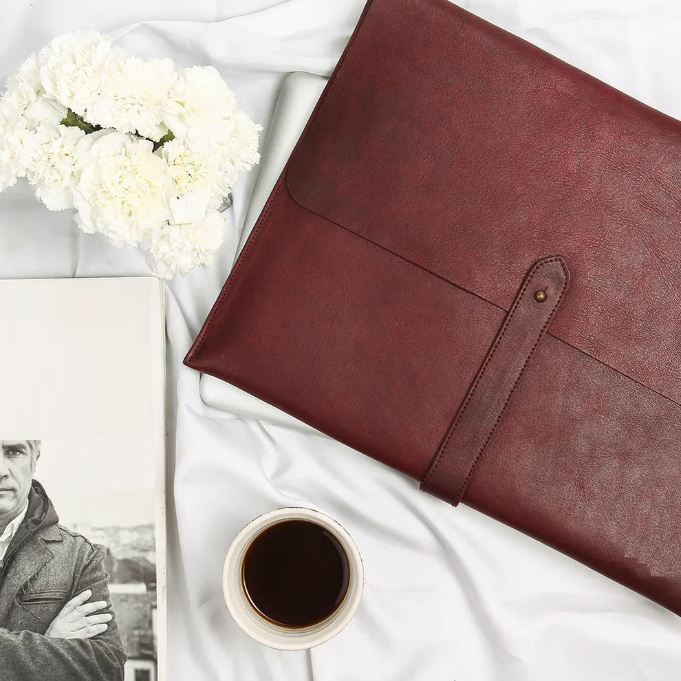 Modern Customizable Laptop Case Genuine Leather Durable Protective Cover Business Luxury Premium Stylish for Daily Use
