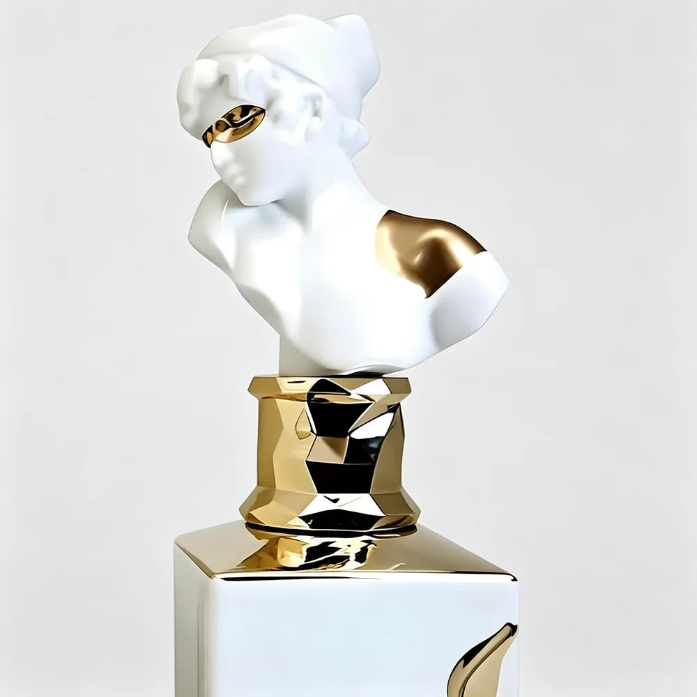 White Gold Bust Bottle Female Perfume 100ml EDP Sweet Floral Wood Scent Luxury Gift Packaging for Her Holiday Present