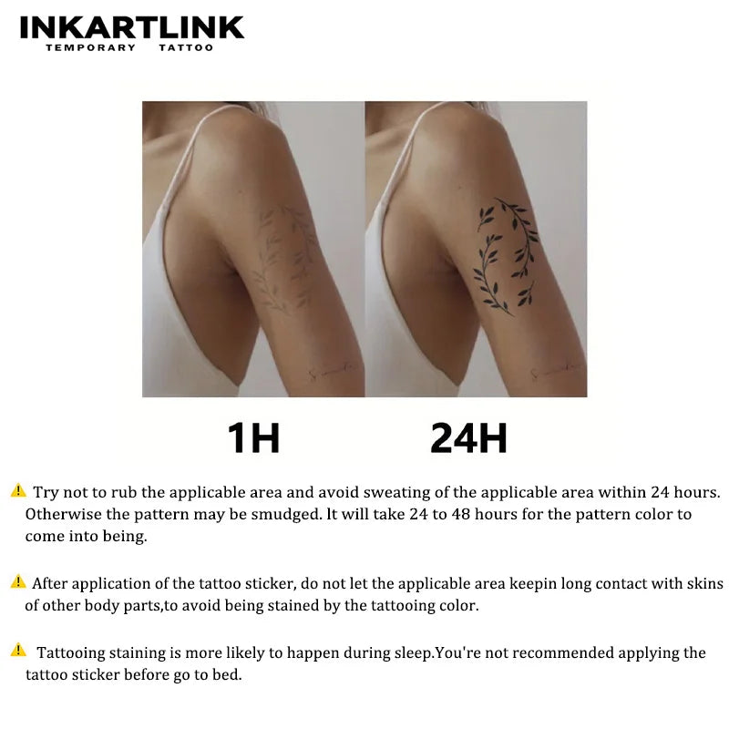 Crossed Swords Temporary Tattoo,Lasts To 15 Days New Technology Magic Waterproof Semi Permanent Sticker.
