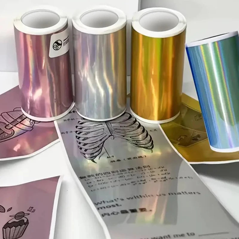 Thermal Printer Papers 57mm Self-adhesive Thermal Papers HD Color Label Printers for Inkless Mini Portable Printer