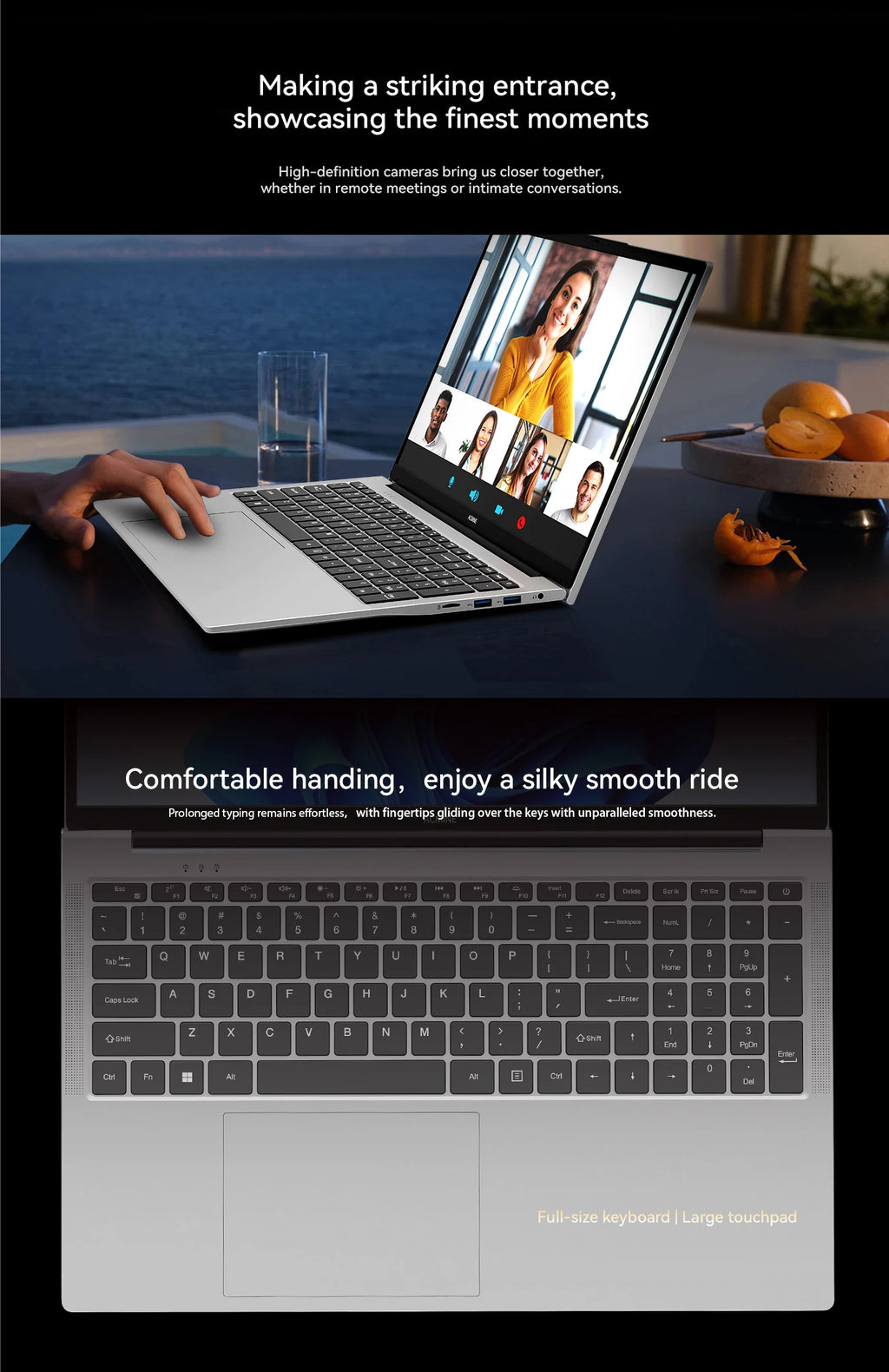 AX17.3 17.3" Laptop Intel N97 N150,16GB RAM 512GB/1TB SSD,Win11 Pro,Fingerprint Unlock,WIFI5 Type‑C HDMI,Business Notebook,EU Warehouse Fast Delivery,Free Multi‑language Keyboard Cover