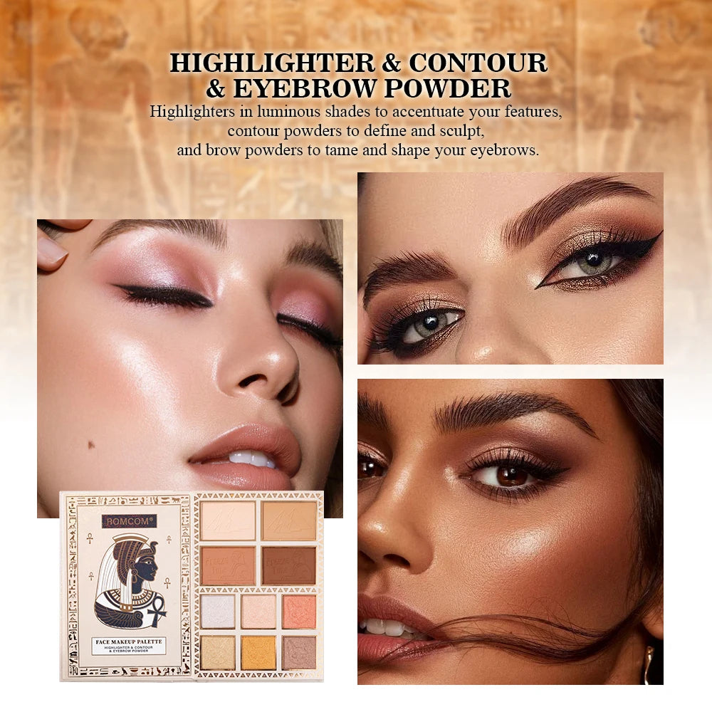 5-Page All-in-One Makeup Book Eye Shadow Powder Blusher High Gloss Powder Facial Mask Lip Gloss Mascara Essence Eye Black