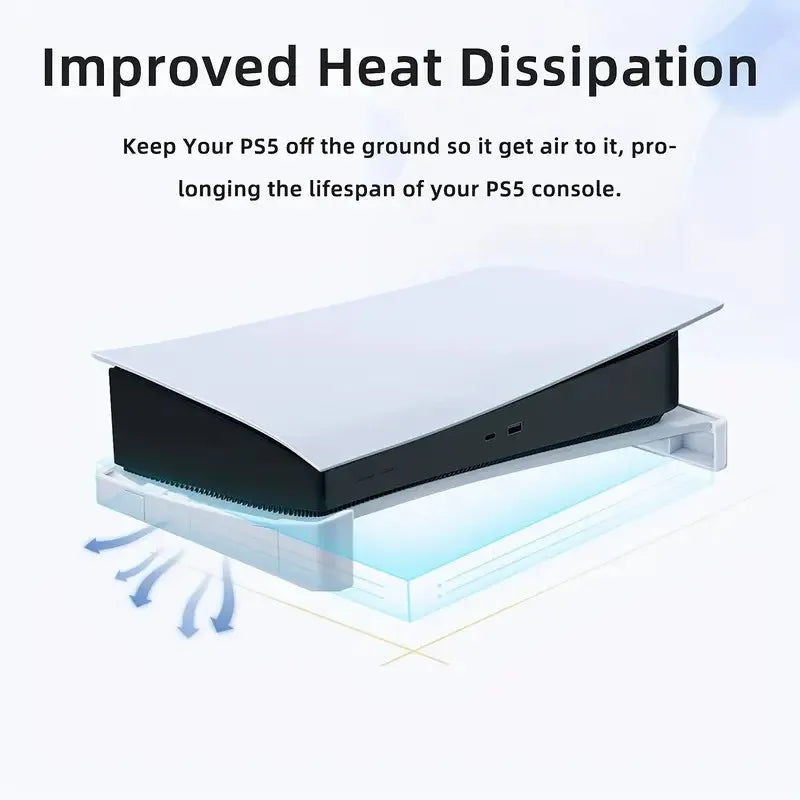 Horizontal Stand for PS5, Base Stand Accessories Compatible with Playstation 5 Disc & Digital Editions