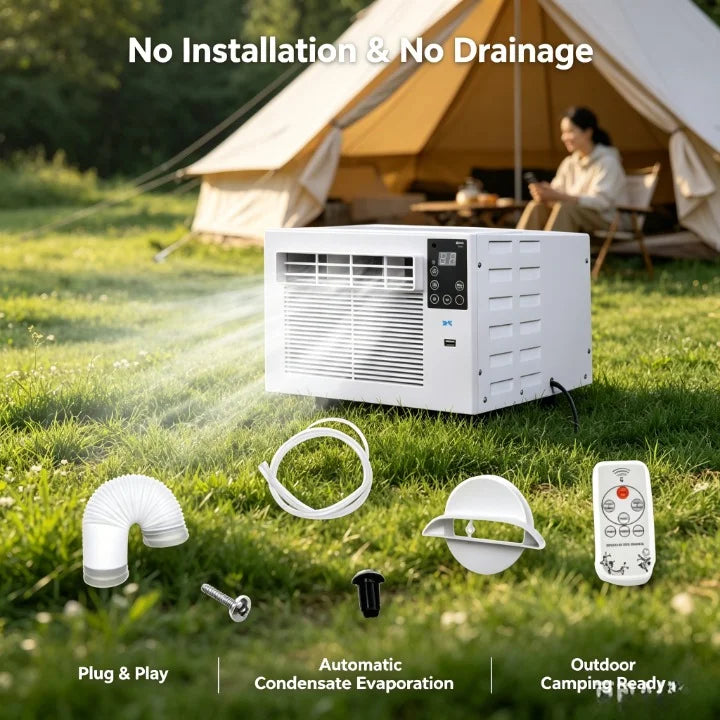 Portable Air Conditioner Moving Air Conditioner Electric Cooling Appliance 220V 280W for Camping Trucks Temporary Shelters Van