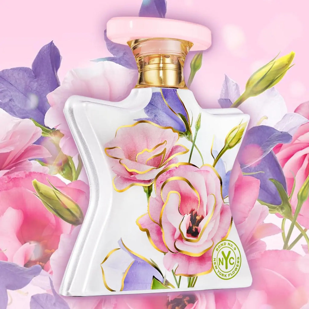 Bond No. 9 New York Flowers Eau de Parfum 100ml 3.4 fl.oz Women Luxury Perfume Floral Fresh Long Lasting Signature Scent New York Fragrance Fall Back To School Halloween Thanksgiving Christmas Holiday Birthday Wedding Anniver