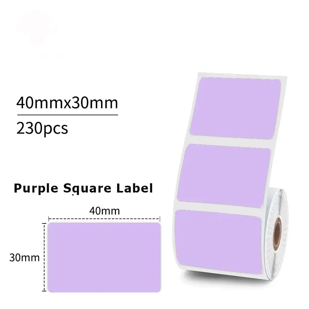 1Rolls 40x30mm White Multicolor Thermal Labels, Compatible With Phomemo M200/M210/M110/M120/M108/P50/P80 Label Printer