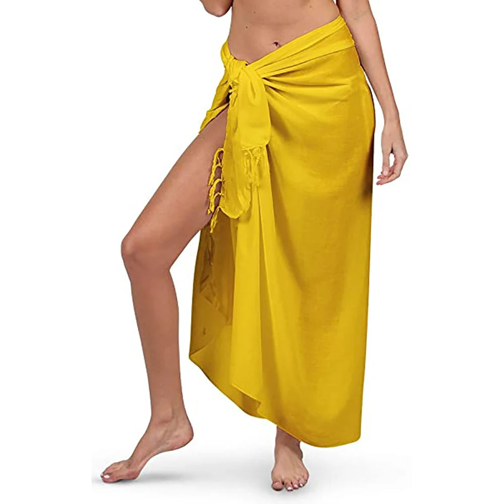 High Quality Soft Touching Colorful Beach Sarong Rayon Viscose Customized Designs Beach Wear Fashionable Best Sale