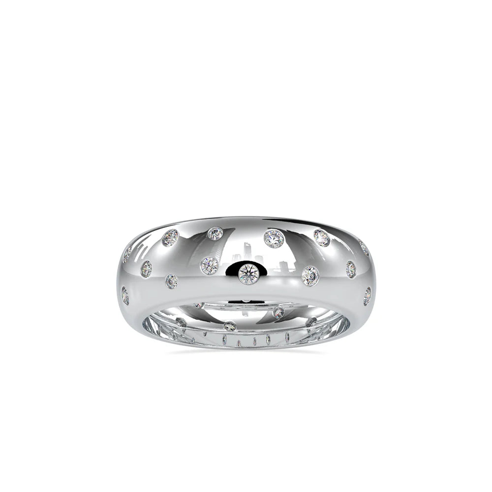 Perfect Handmade Brilliant Cut Lab Grown Diamond Engagement Ring 30 Total Diamonds VS-VVS Clarity Luxury Style Silver Plated