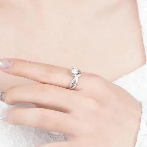 14k White Gold Solitaire Fine Rings Lab Grown CVD Diamond Engagement Wedding Ring Lab Created  Brilliant Cut Design Fine Ring