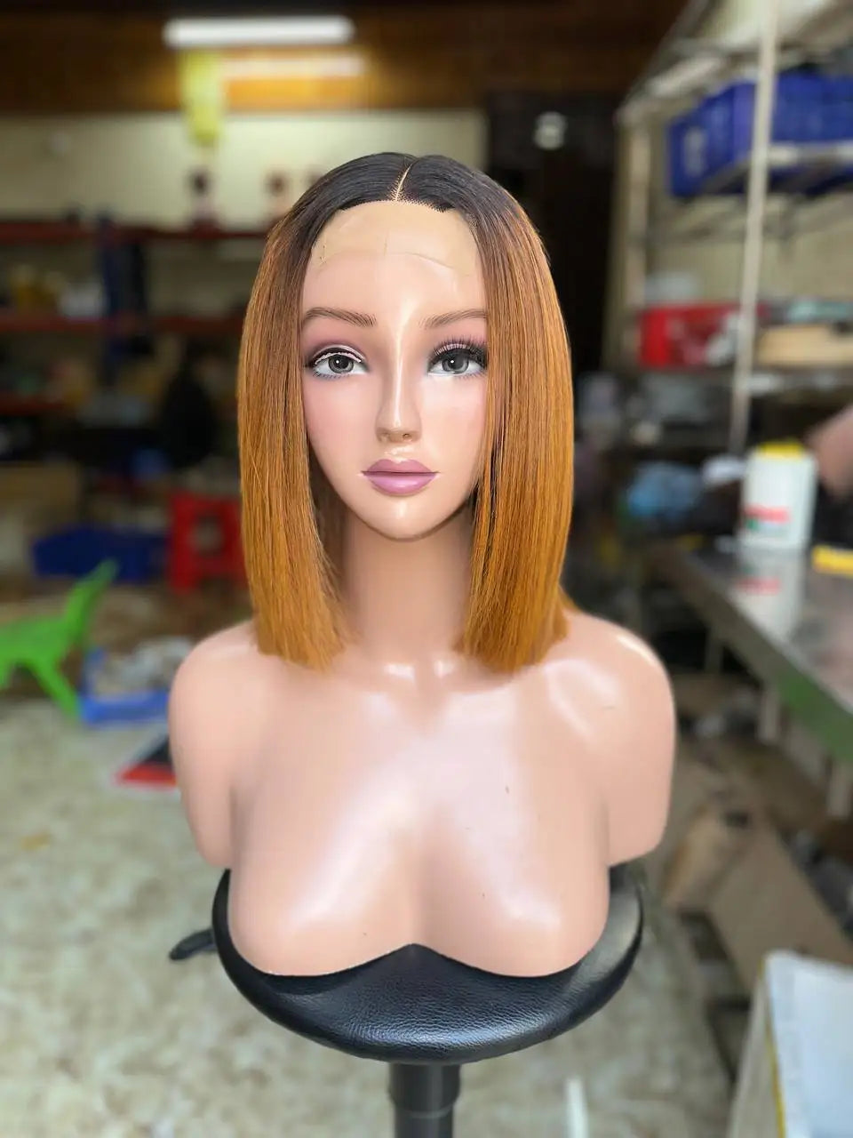 10 Inch Vietnamese Virgin Bob Wig Remy Hair Lace Machine Double Weft 4 Combs Variety Waves (Body/Kinky/Natural/Loose Color