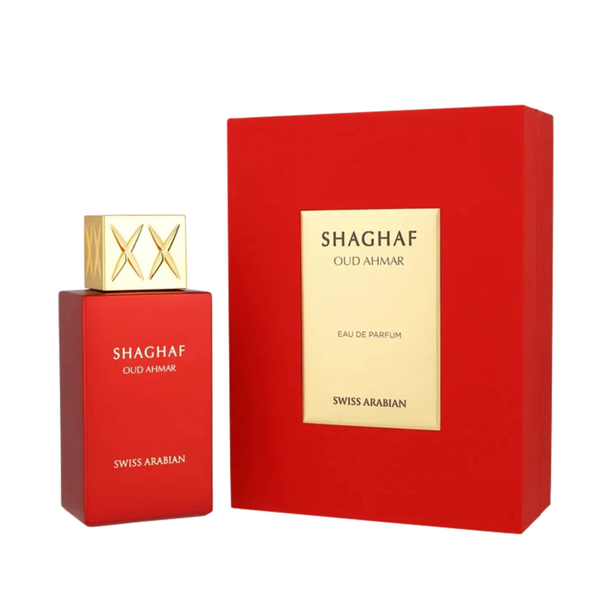 Swiss Arabian Shaghaf Oud Ahmar - Luxury Products From Dubai - Long Lasting And Addictive Personal EDP Spray Fragrance - Seductive, Signature Aroma - The Luxurious Scent Of Arabia - 2.5 oz