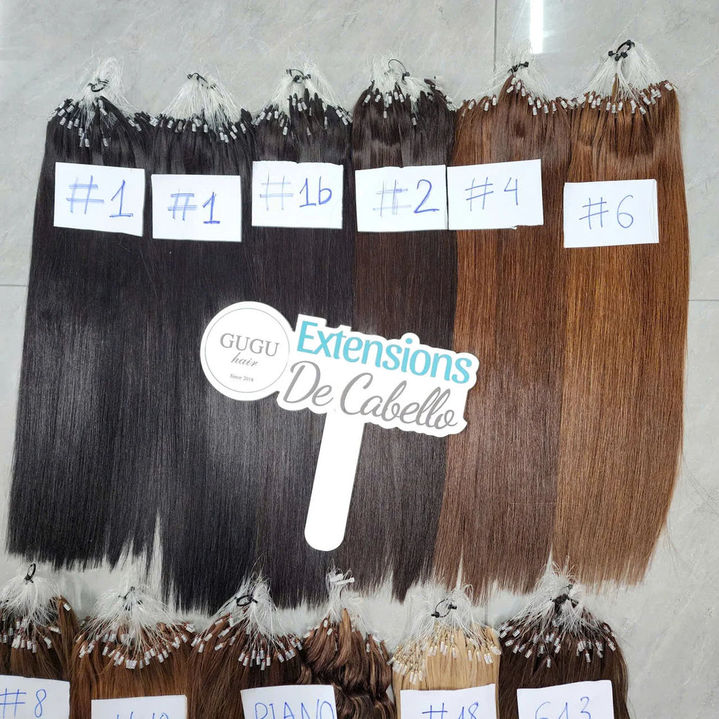 Microlink Remy Hair Extensions 12-Inch Straight Micro Ring Loop Micro Bead Real Vietnamese Human Hair