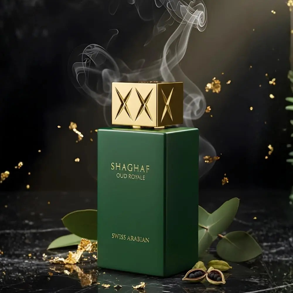Swiss Arabian Shaghaf Oud Royale Eau De Parfum Spray for Unisex – Royal Oriental Oud, Spicy Saffron & Aromatic Lavender Scent, Long-Lasting Luxury Fragrance, Perfect Gift, 2.5 Fl oz / 75 ml