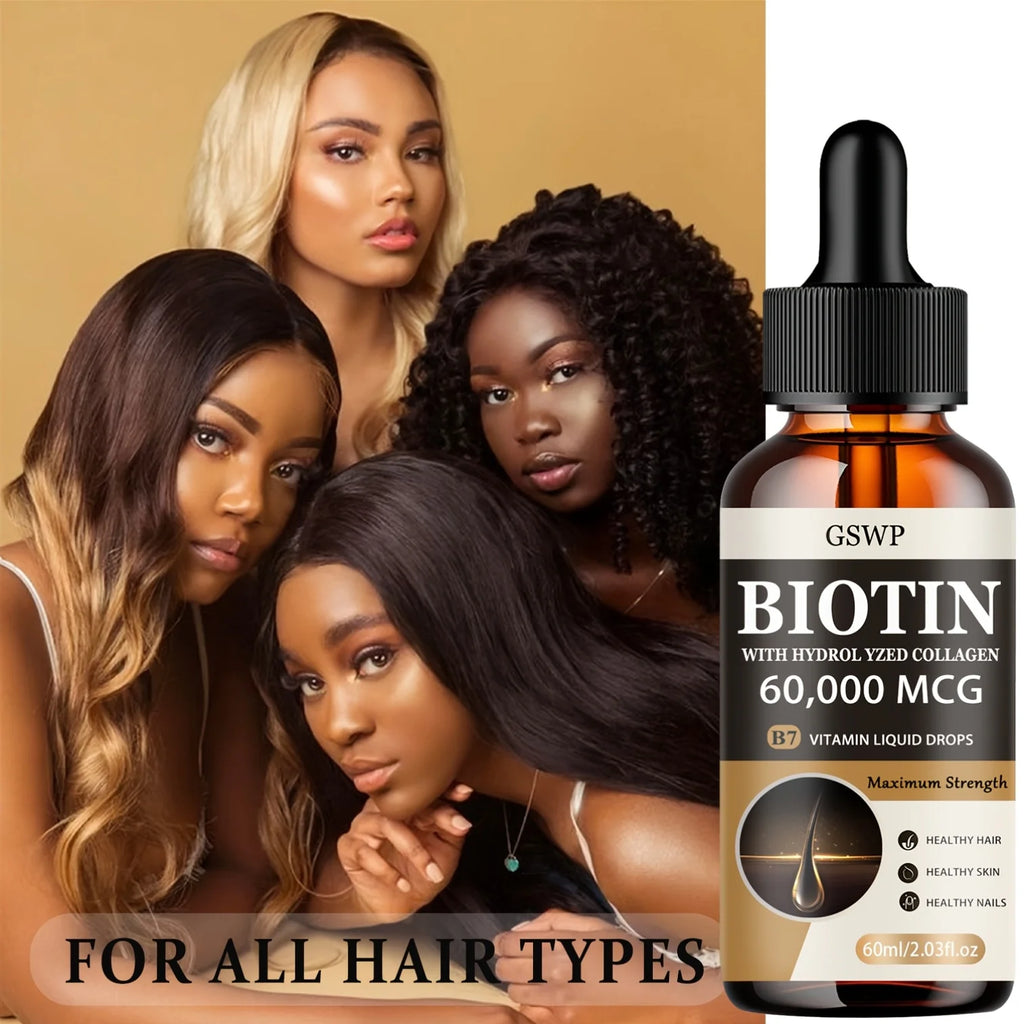 GSWP Biotin & Collagen Essential Oil - Repair Dry Hair, Deep Moisturizing, Revitalizes Hair's Beauty.60/120ml