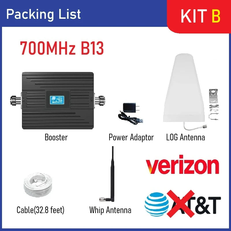 Cell Phone Signal Booster Verizon AT&T T Mobile US Cellular on Band 12 13 17 Boost 5G 4G& LTE Signal Smart LCD FCC Approved