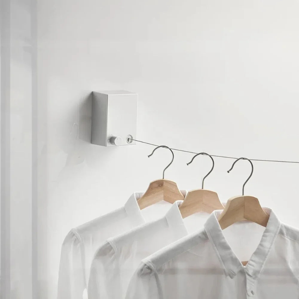 Apartment and House Quality Reinforced And Retractable Black Wall Clothesline