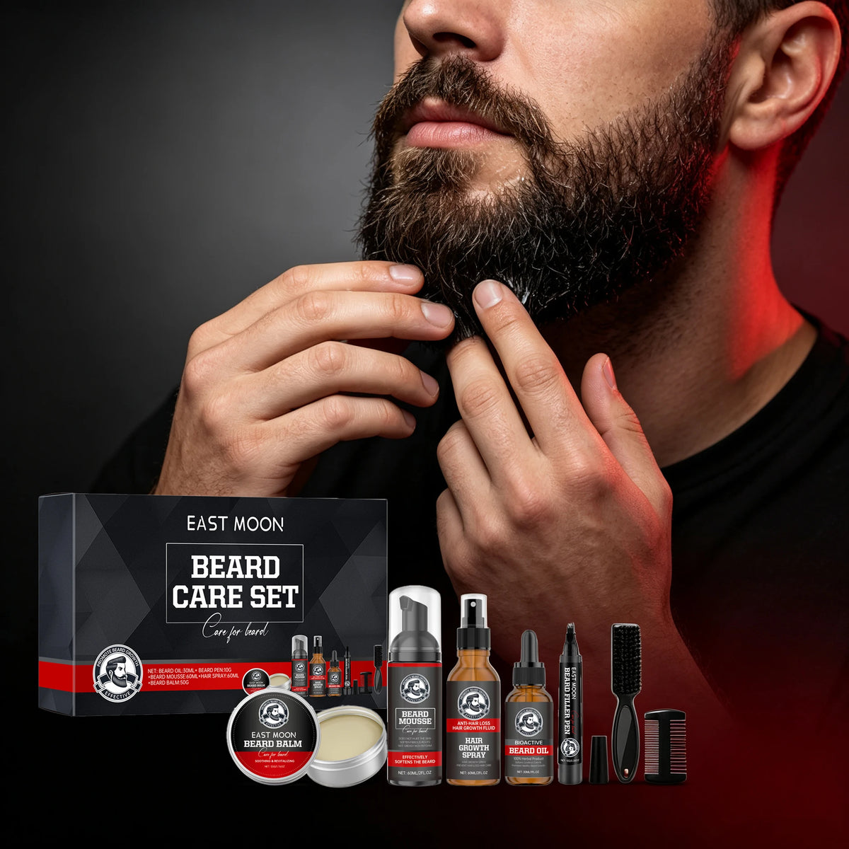 Beard Care Set with Jojoba Oil