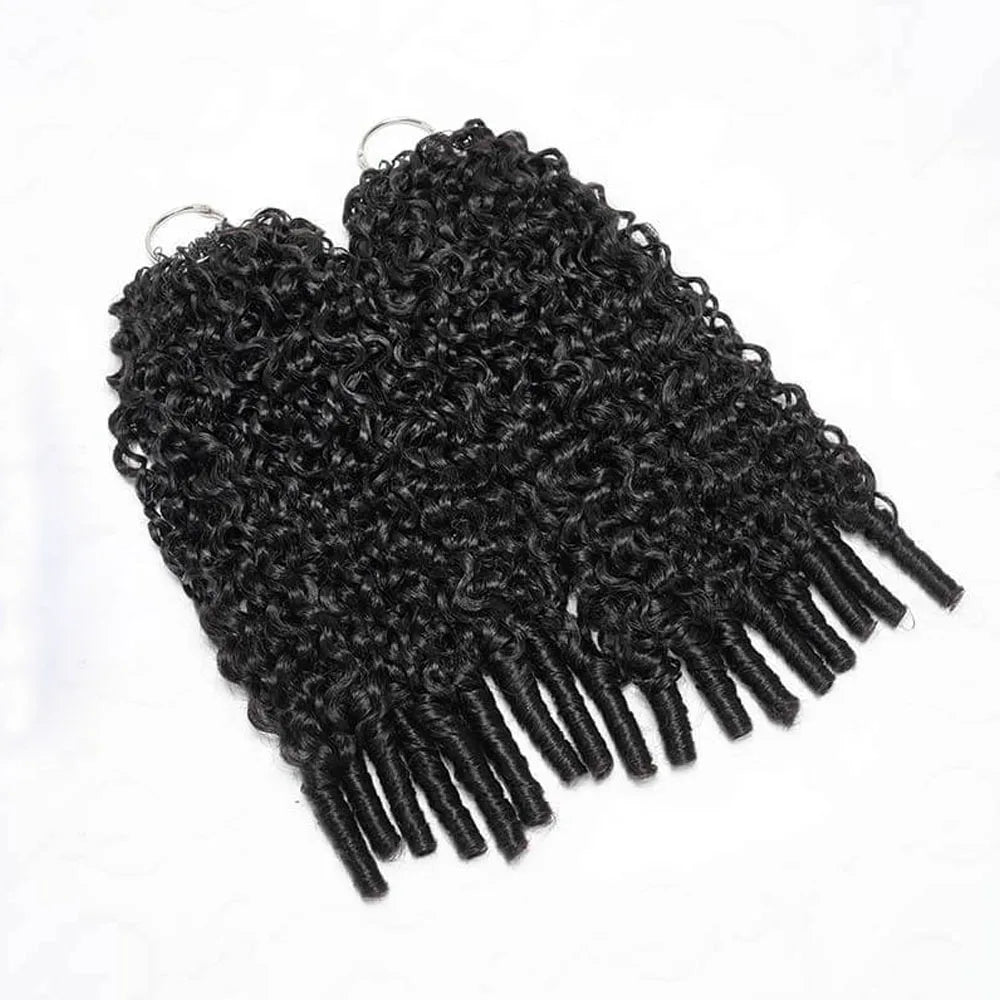 Burmese Curly Feathered Human Crochet Hair For Braiding Boho Braids 100% Human Hair Extensions Miracle Knots Crochet Human Hair