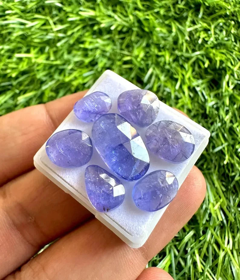 Glamorous LOOSE Lab Grown Royal Blue Tanzanite Rose Cut Gemstone 2 Carat Third Party Certified Great Gems Color Play Ring Stone