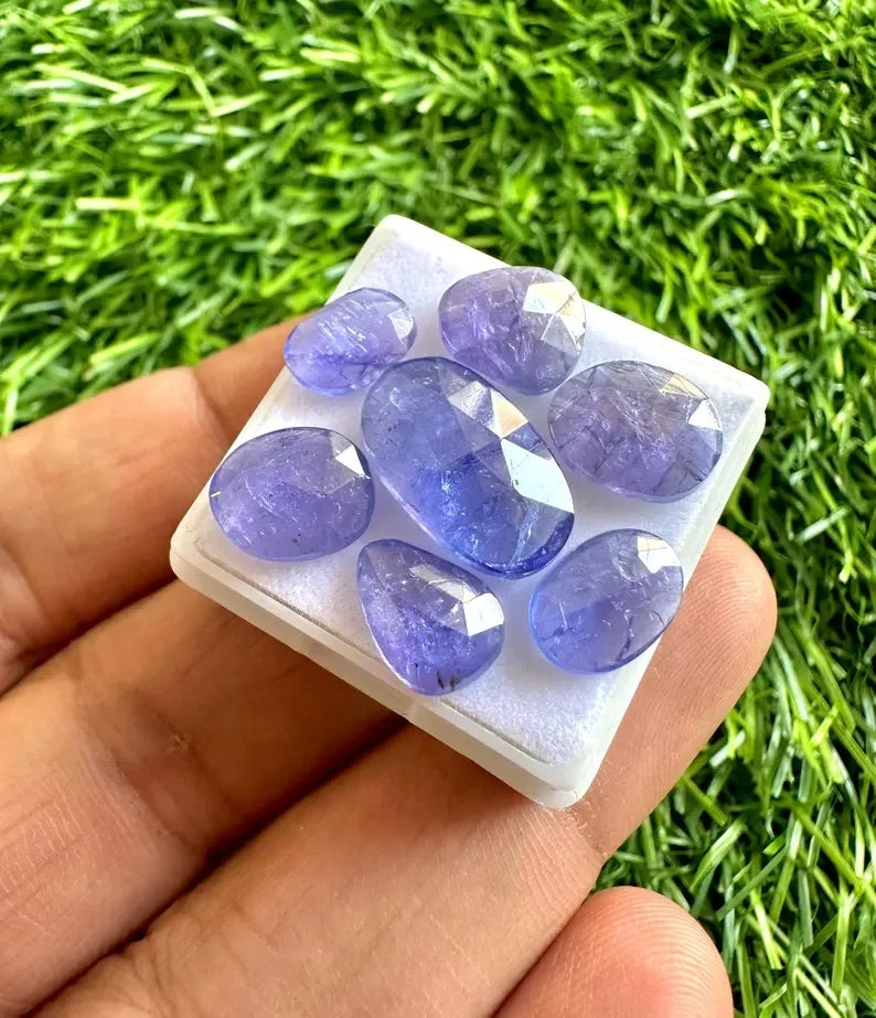 Glamorous LOOSE Lab Grown Royal Blue Tanzanite Rose Cut Gemstone 2 Carat Third Party Certified Great Gems Color Play Ring Stone