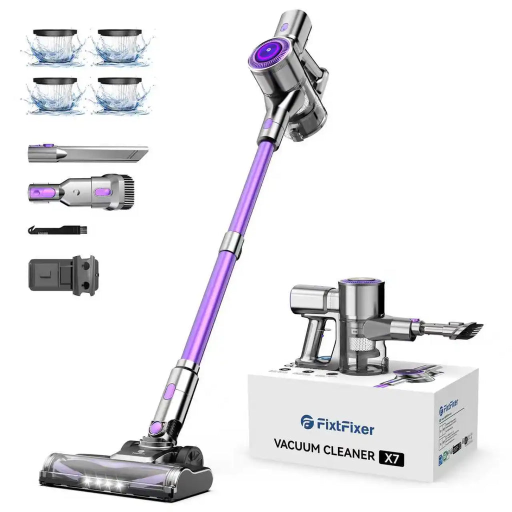 Cordless Vacuum Cleaner, 60KPA/450W/60Mins Cordless Stick Vacuum with Touch Screen,5-Layer Filtration System, Wall Charging,