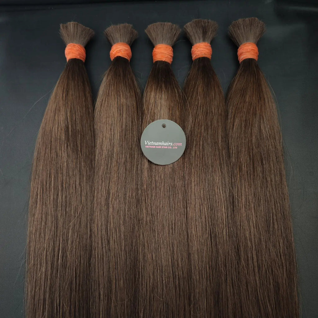 2025 Hot Selling High Quality 100% Vietnamese Raw Human Hair Extensions Super Double Drawn Ends Straight Full Cuticle Bulk