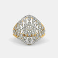 Atria Shaped Silver Zircon IGI Certified 0.90ct VS1-VS2 Clarity Prong Setting Rhodium Plated Unisex Ethnic Wedding Engagement