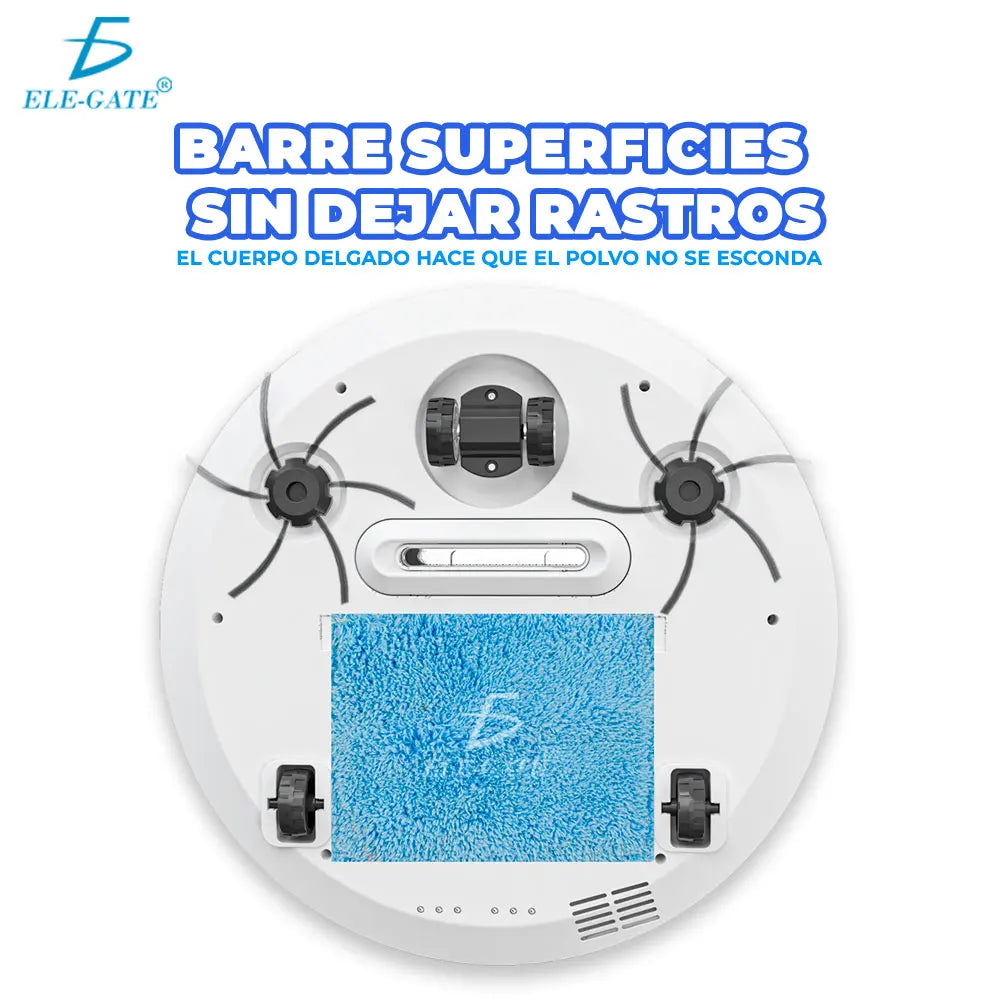 Automatic Smart Sweeping Mopping Robot Rechargeable App Control LDS Navigation Wet Dry Functionality Plastic Material EU Plug