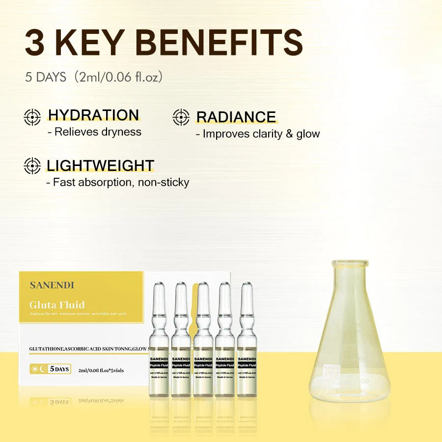 Sanendi Peptide GSH Ampoules SkinBooster Serum  Collagen Fluid Eyes Face Care Essence Deep Hyadration Korean Skin Care 20vials