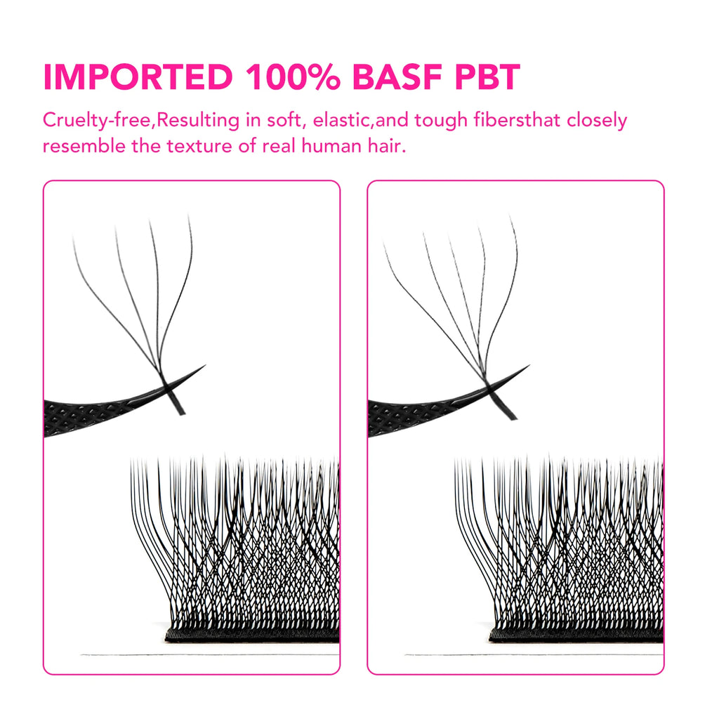 TDANCE 3D 4D 5D 6D Premade Fans Eyelash Extension W Style Faux Mink Natural Soft Bloom Lash Automatic Flowering Volume Eyelashes