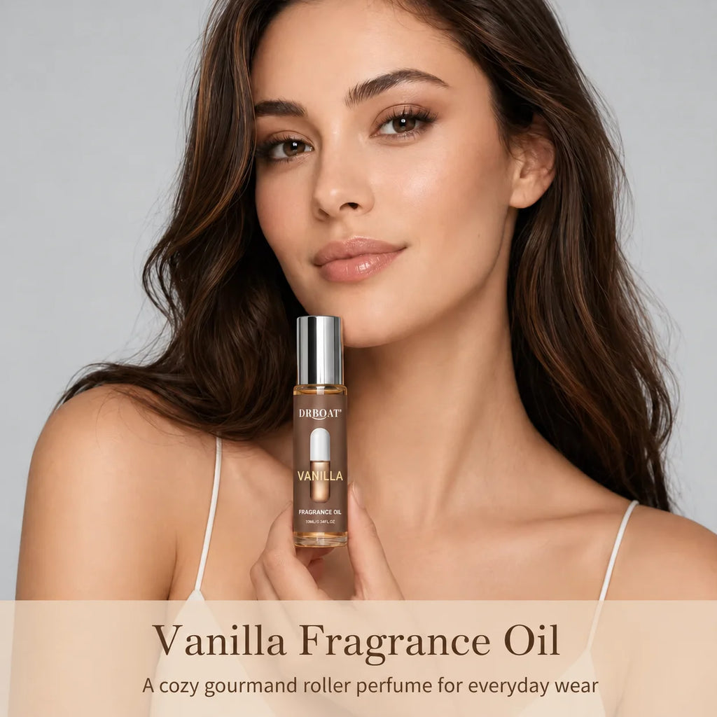 10ML Vanilla Roll-On Pheromone Oil - Portable Fragrance Oil, Sweet Vanilla Milk Gourmand Scent Eau De Toilette for Dating