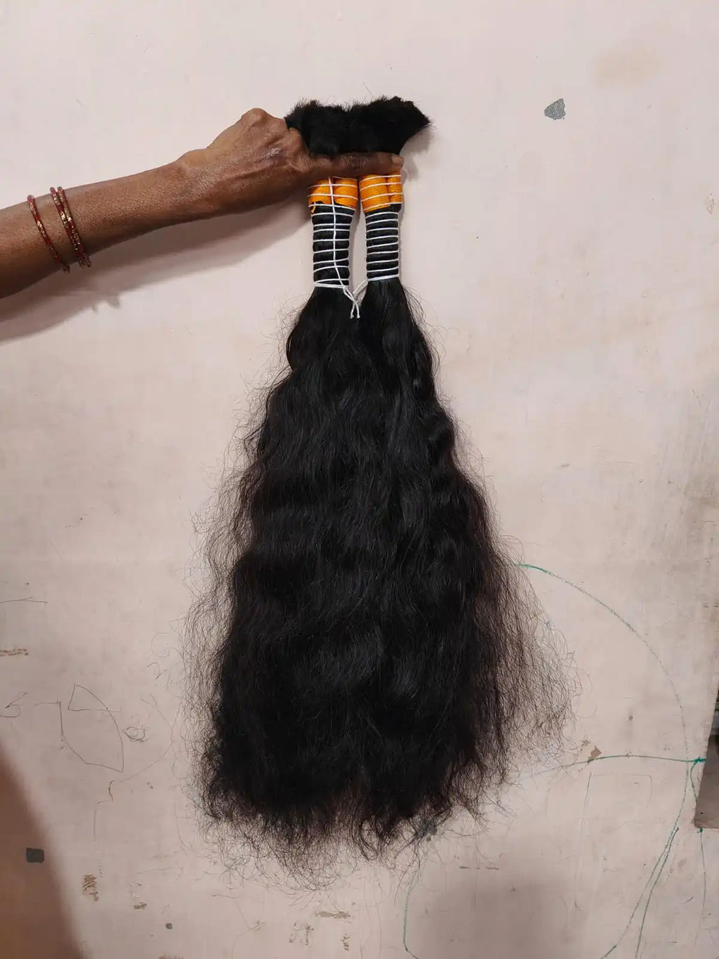 Best Quality 100% Indian Temple Hair Unprocessed and One Donar Bulk Raw Hair-virgin Raw Human Hair for Black Women Extensions