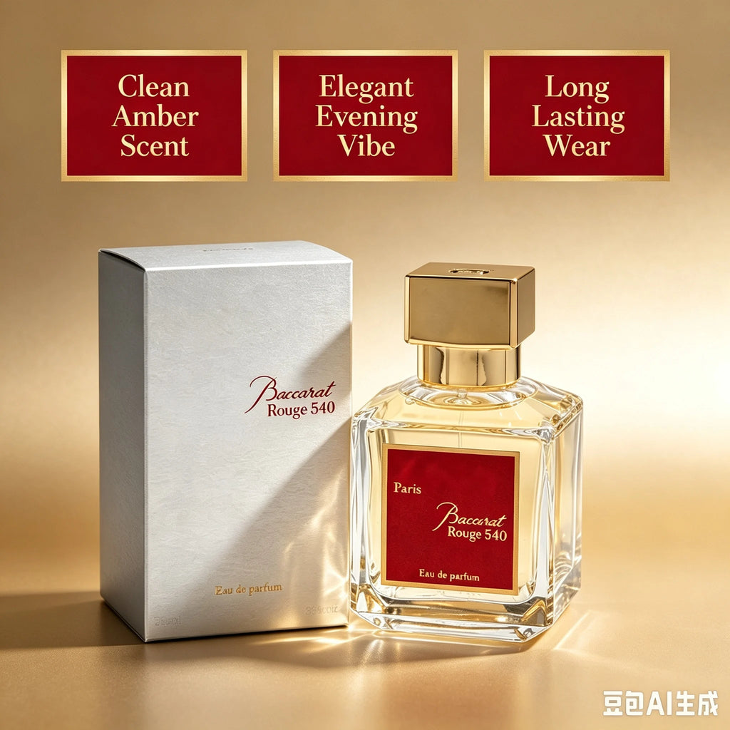 Baccarat Rouge 540 Eau de Parfum Unisex Luxury Woody Amber Fragrance, Saffron Jasmine Cedarwood Warm Scent, Long Lasting Daily Evening Wedding Perfume, Premium Quality Fragrance for Men Women, New Store Listing Same Original