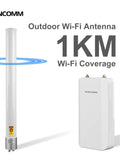 SUNCOMM 1KM WiFi Coverage Extension Kit Dual Polarization Omni Antenna Suitable for WiFi Coverage, Hotels, and Public Utilities