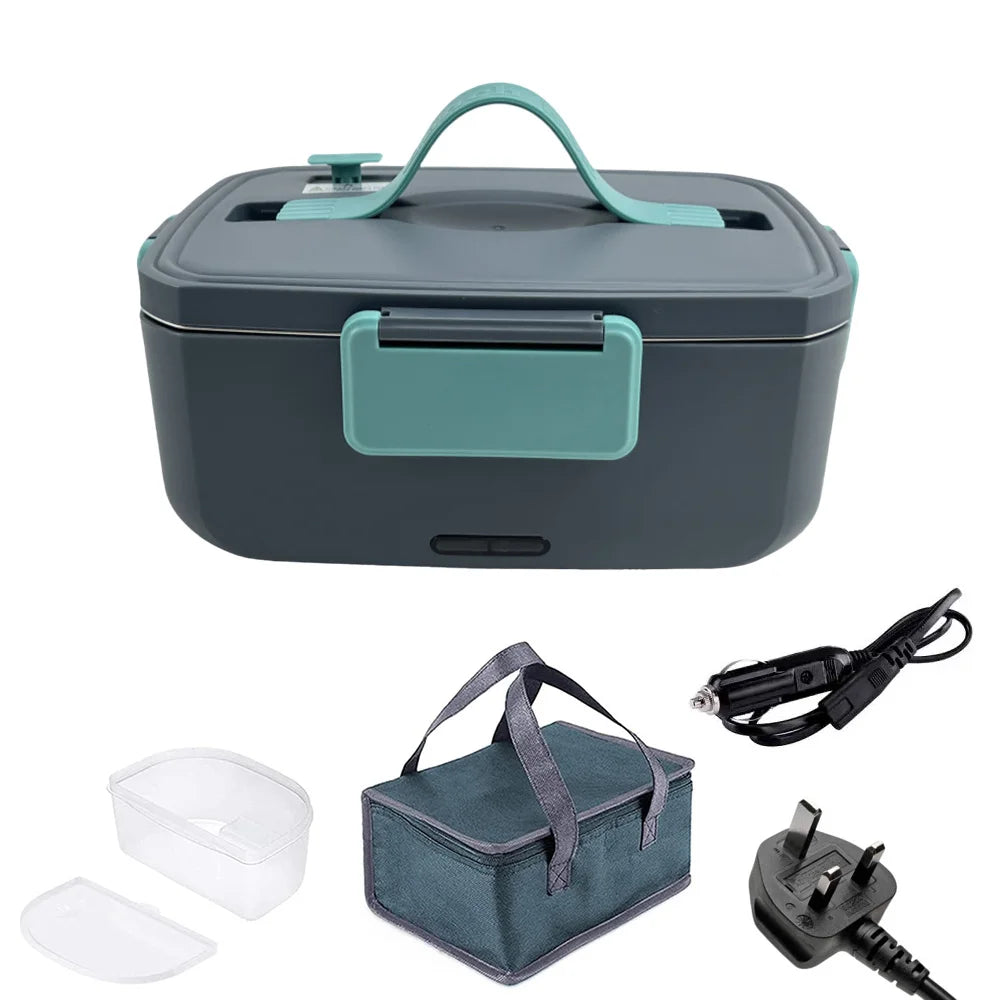 Electric Lunch Box Portable Food Heater Stainless Steel Inner Pot Food Container For Office Outdoor Camping Bento Picnic