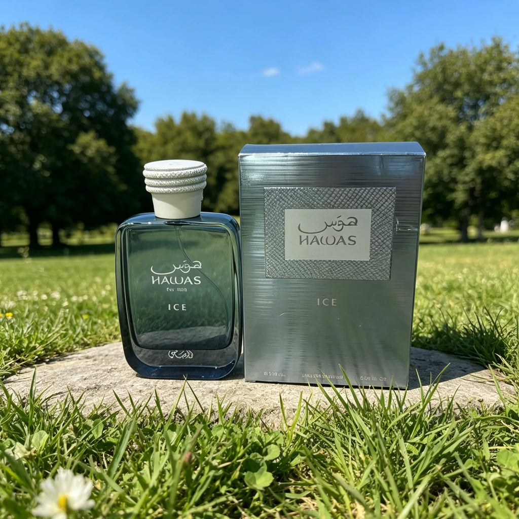 Hawas Ice for Men Eau de Parfum, 100ml (3.38 oz), Premium Arabian Fragrance - Best Holiday Gift