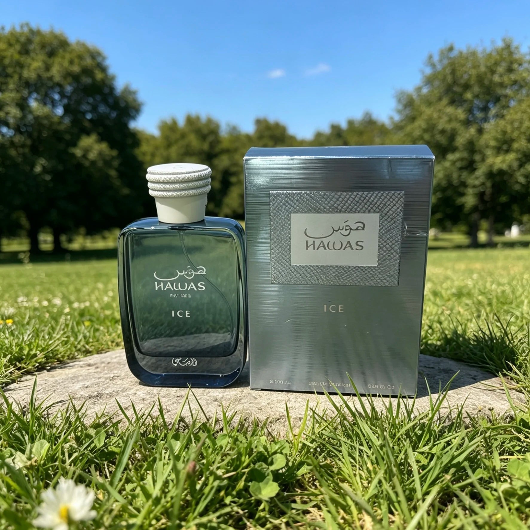 Hawas Ice for Men Eau de Parfum, 100ml (3.38 oz), Premium Arabian Fragrance - Best Holiday Gift