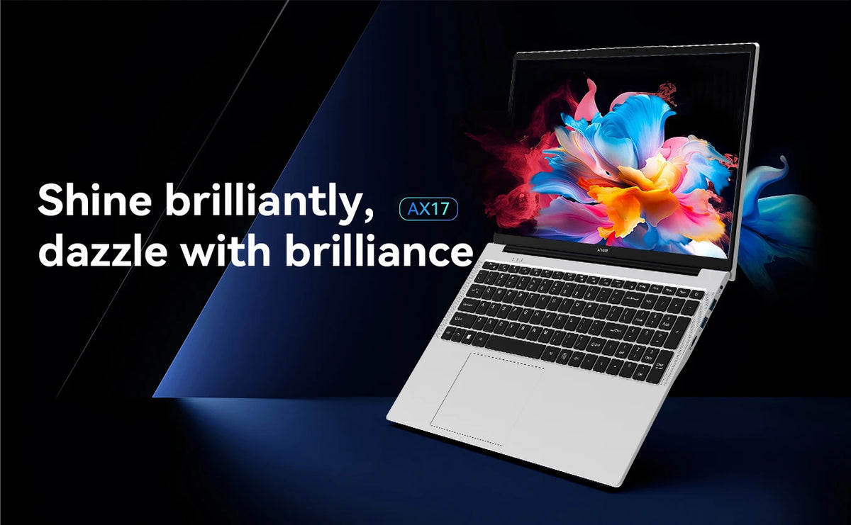 AX17.3 17.3" Laptop Intel N97 N150,16GB RAM 512GB/1TB SSD,Win11 Pro,Fingerprint Unlock,WIFI5 Type‑C HDMI,Business Notebook,EU Warehouse Fast Delivery,Free Multi‑language Keyboard Cover